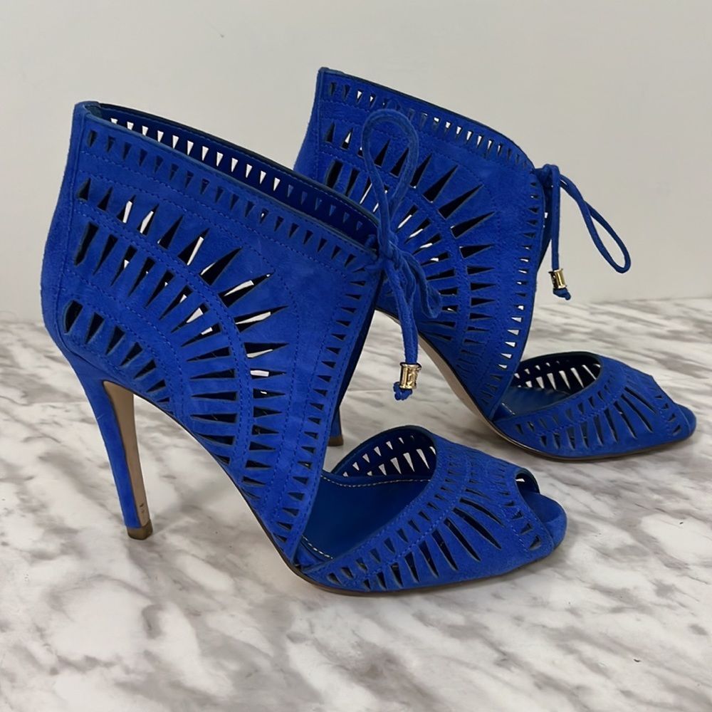 Ivanka Trump Blue Laser-cut Heels